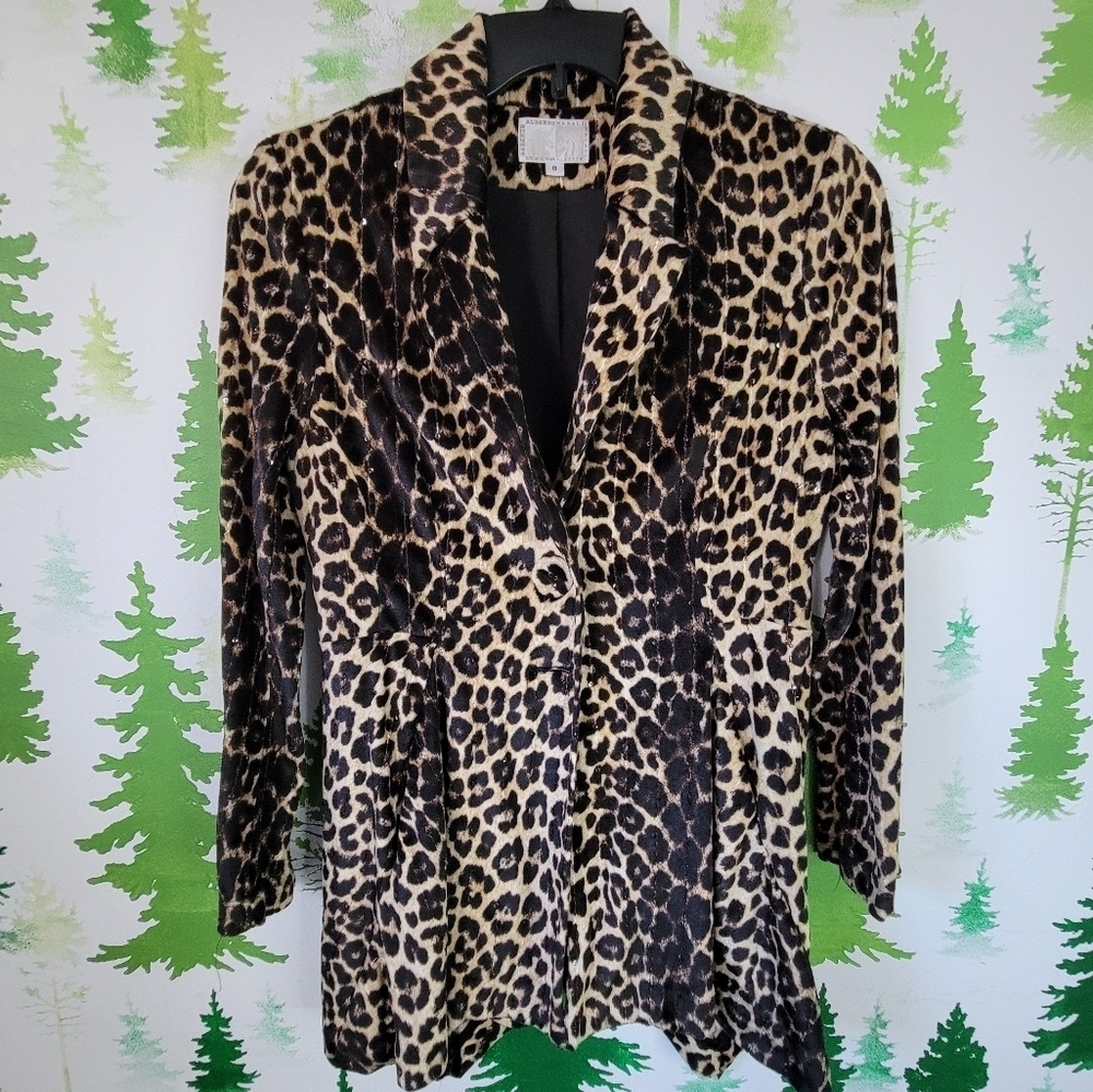 Alberto Makali Vintage Leopard Print Jacket.